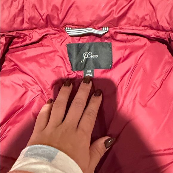 J. Crew Colorblock Chevron Women’s puffer jacket size xs - Picture 9 of 9